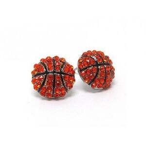 Crystal Basketball earrings